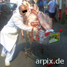 shopping cart shopping trolley corpse object mammal animal product flesh